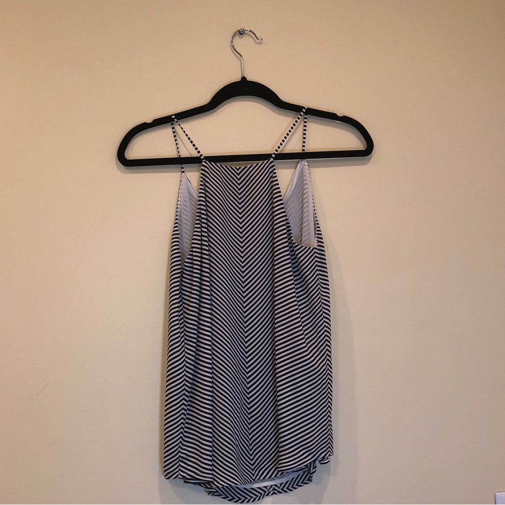 Loft | Black And White Zig Zag Pattern Blouse - image 2